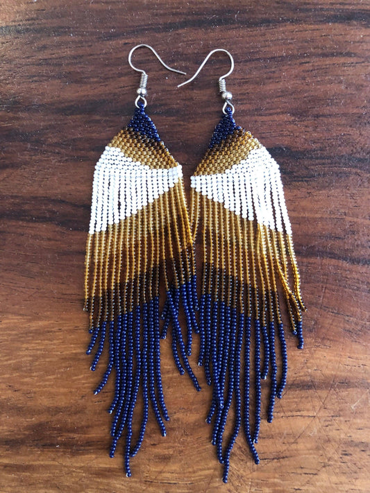 Aretes chaquira méxico boho