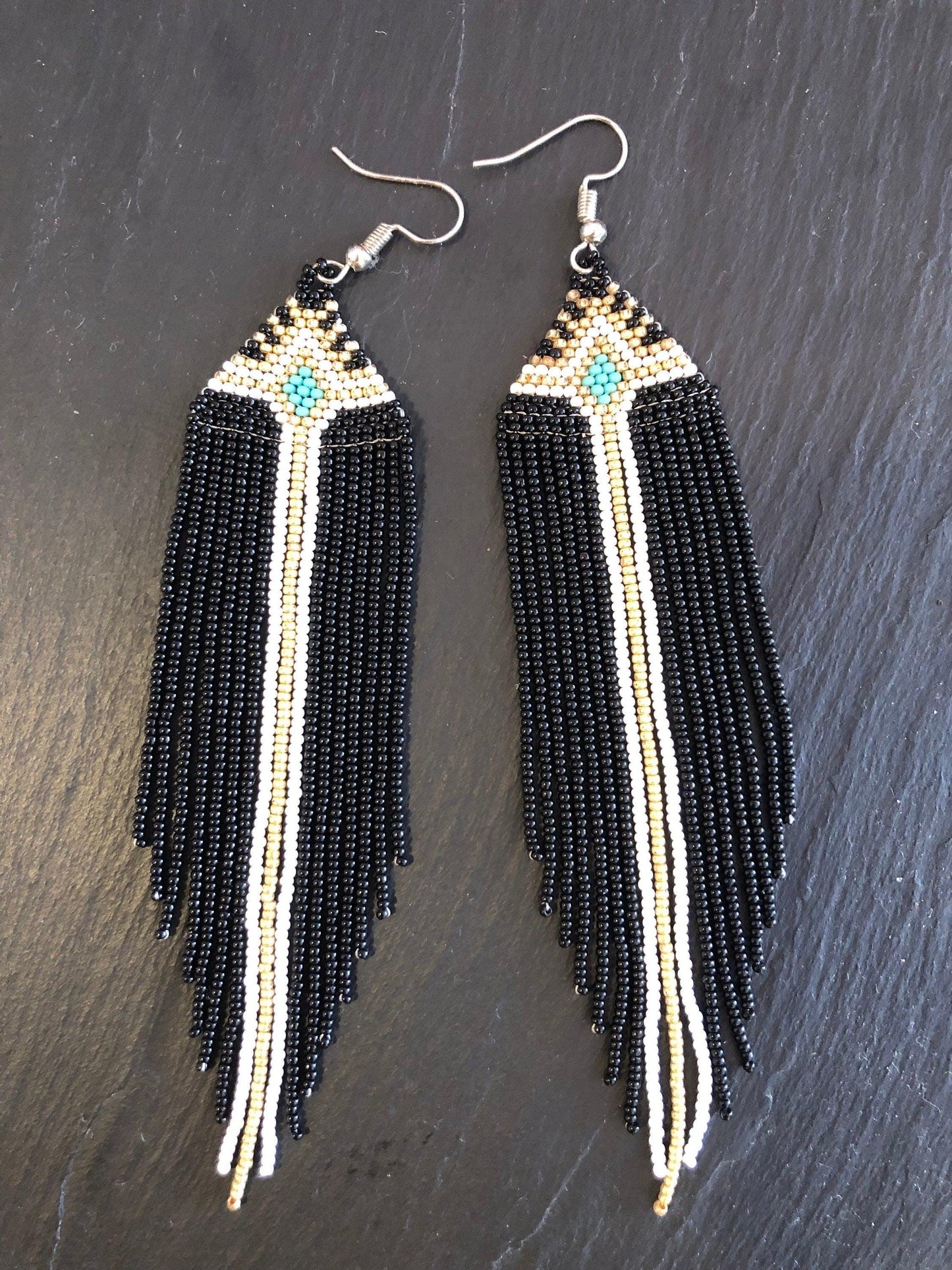 Aretes chaquira méxico boho